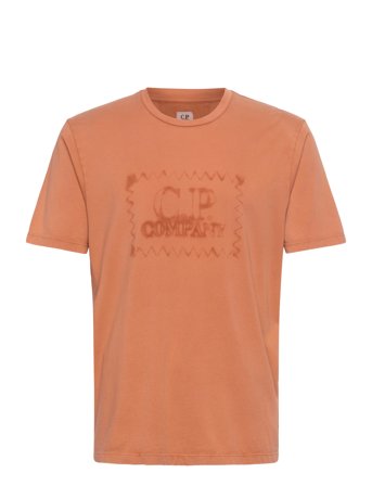 C.P. Company 24/1 Jersey Logo Label T-Shirt - Orange - L
