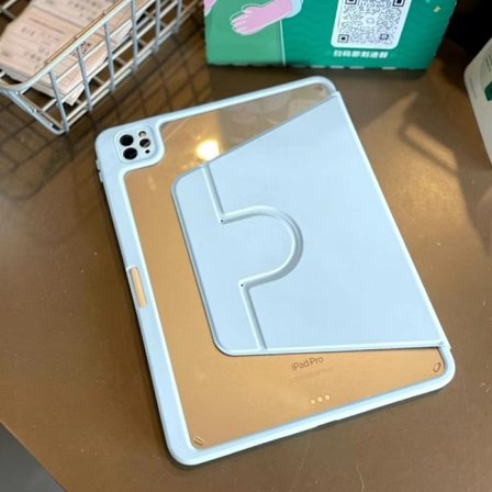 Tyylikäs suojakotelo iPad 11 A1611" Simple Book -malli, pyörivä, business-tyyli, sininen