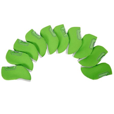 10 Styck Golf Iron Headcover Tjock Neopren Golf Iron Head Cover Golf Club Headcover med genomskinligt fönster Passar de flesta märken