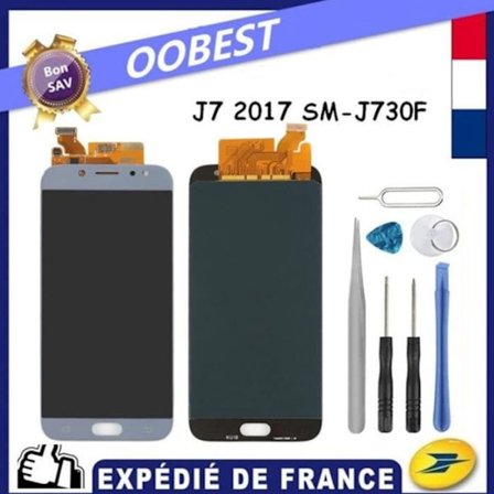 Skärm - TD - J7 Pro 2017 - 9H härdat glas - OLED - Kapacitiv pekskärm