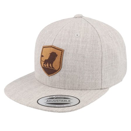 Kiddo Cap - Grå snapback Kasket - Kids King On The Hill Lion Heather Grey Snapback @ Hatstore