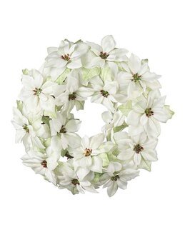 Weihnachtskranz Weihnachtsstern 30 cm Ø Weiß