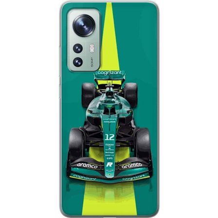 Yhteensopiva Puhelinkuori Xiaomi Xiaomi 12 Aston Martinin Formula 1 -auto vihreässä kilpailumuotoilussa, jossa on moderni studiosentuntma