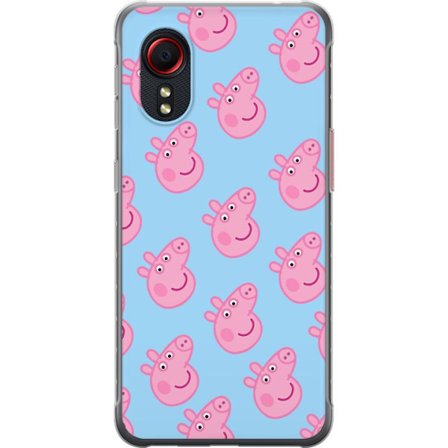 Kompatibel Mobilcover til Samsung Galaxy Xcover 5 Peppa Pig baby figur i pastelfarver, sød tegnet børneillustration med blød minimalistisk stil