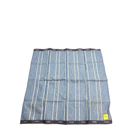 Fendi Vintage, Pre-owned Letter Scarf Blauw, Dames, Maat:ONE Size