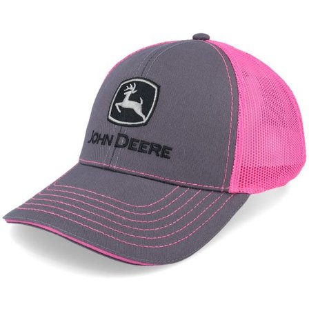 John Deere - Grå trucker Keps - Neon Cap Grey/Pink Trucker @ Hatstore