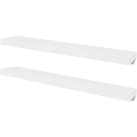 Vidaxl 2 Flytande Vägghyllor I Mdf 100x20x3,8 Cm Vit Vit