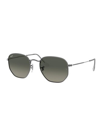 Ray Ban Unisex sunglasses with a frame made of metall in grey and lenses made of plastic in light grey gradient dark grey.