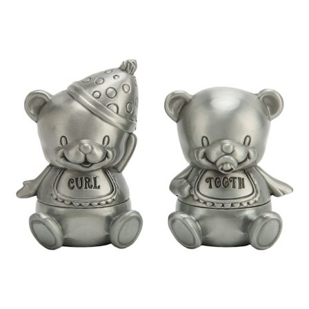 Baby Tenner Minneboks Sink Legering Bjørn Form Utskjæring Suvenir Holder Tannsparer for Barn Småbarn