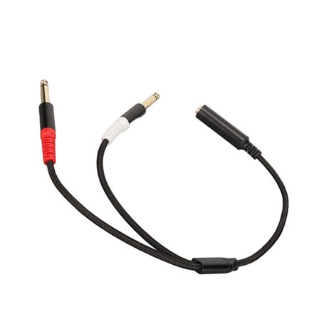 1/4 tommer stereo splitter Y-kabel forgyldt stik dobbelt han-stik afskærmet 6,35 mm han-stik til dobbelt 6,35 mm hun-jackstik kabel