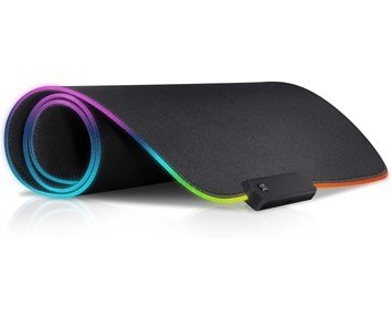 Mission SG GGMP 2.0 - RGB Mousepad - Stor RGB-gamingmusmatta med mjuk textilyta & halkfri undersida