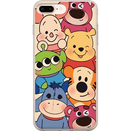 Kompatibel Mobilcover til Apple iPhone 7 Plus Søde Disney-figurer som Peter Plys, Tiger, Nasse, Lotso og Alien poserer sammen i farverig og legende st