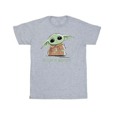 Star Wars Mens The Mandalorian Grogu Snacks Meme T-Shirt M Spor
