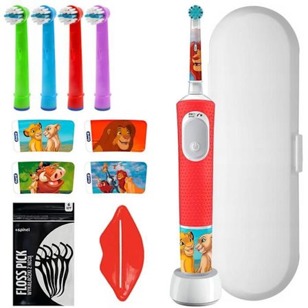Oral-B Vitality Pro 103 Lion King Eltandborste Barn - Uppladdningsbar Skonsam Effektiv - Etui Inkluderar