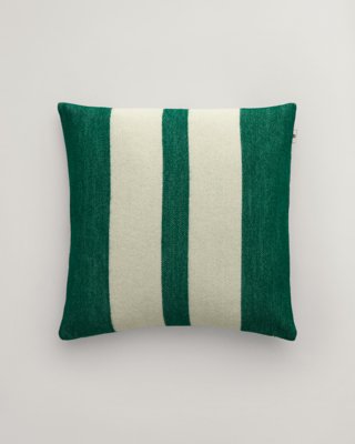 GANT - Stripete putetrekk i ull 50x50cm deep forest