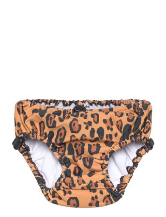 Mini Rodini Leopard Baby Uv Swim Pants - Brown - 56/62