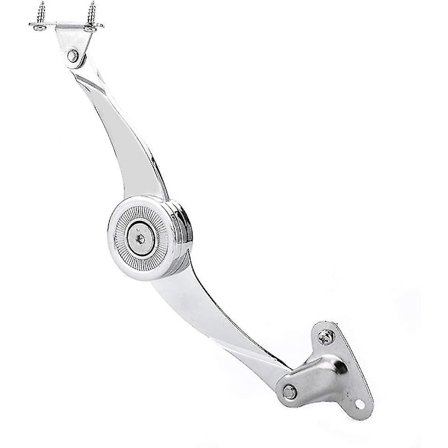 Dørklaffstøttehengsel Stoppstøtte Stang Strekkstopp Trekkstang (sølv) (1 stk)