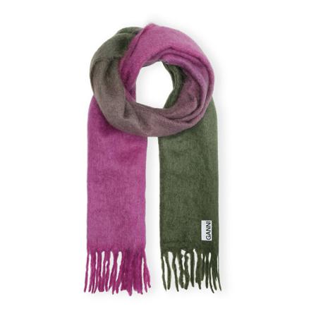 Ganni, Mohair Scarf Groen, Dames, Maat:ONE Size