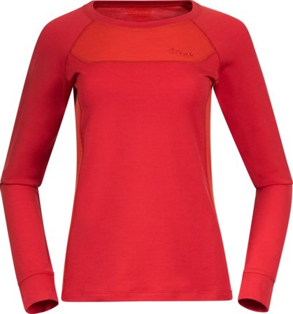 Bergans Women's Cecilie Wool Long Sleeve Women base layer tops Red XS