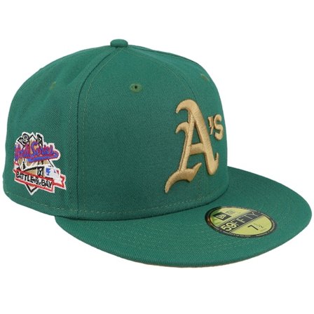 New Era - MLB Green fitted Czapka Z Daszkiem - Oakland Athletics Mossy Meadows 59FIFTY Green Fitted @ Hatstore