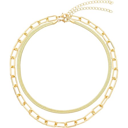 Halsband Guld Lager Papper Klipp Kedja Choker för Kvinnor