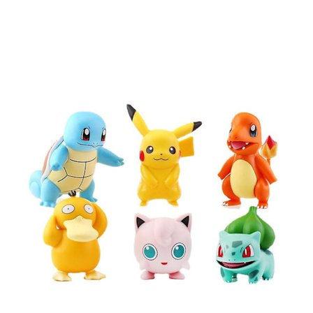6pcs Pokmon Anime Doll Cartoon Model Children's Toy Birthday Gift Gift