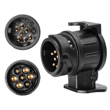 13-pin til 7-pin adapter for tilhenger 13-pin sokkel for bil tilhenger-traktor-campingvogn-sykkelstativ
