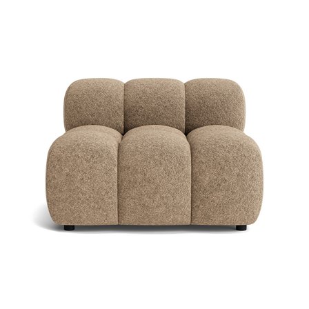 Puffy 1-Sitzer-Modul Sofa in Anthology Dunkelbeige, modernes Design, weiche Polsterung, Nozag-Federung, hoher Sitzkomfort, Breite 64cm.