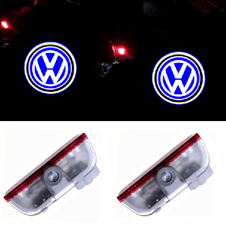 2x Led-kompatibel med Volkswagen-dørlyslogo-projektorer Lig