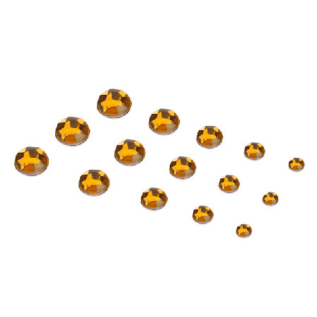 Platt bakglas nagel strass konst dekoration flatback ansiktsglitter citron gult