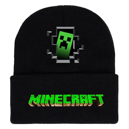 Unisex Beanie Hat Minecraft Print Strikket Hue Vinter Casual Hip Hop Skull Cap