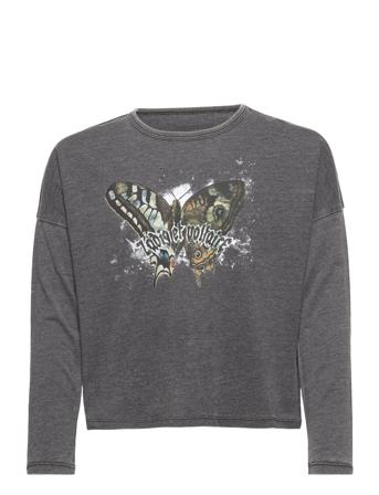 Long Sleeve T-Shirt T-shirts Long-sleeved T-shirts Grå Zadig & Voltaire Kids