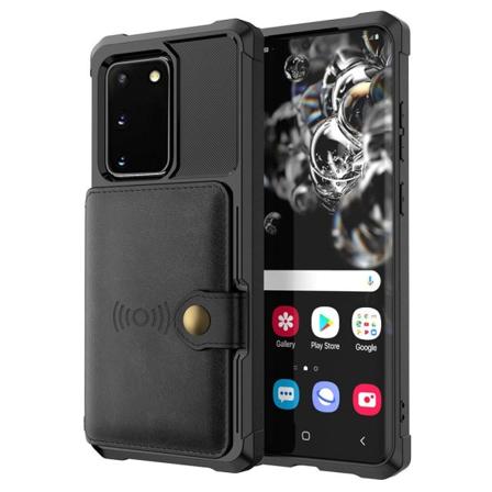 Samsung Galaxy S20 - Praktisk cover med kortholder Svart