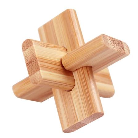 Barn, vuxna, Kong Ming Luban Lås 3D Handgjorda Bambu Matematikpussel Hjärnteasers Utbildande Fingerleksak Födelsedag Julgåva Tee lock-HH066C