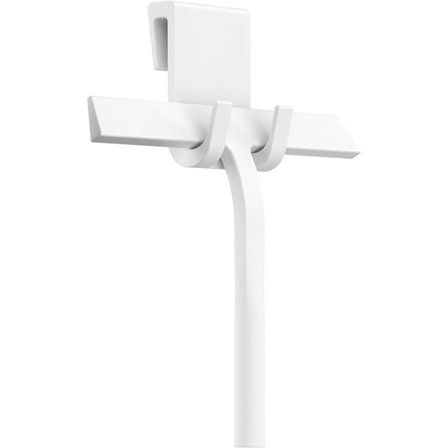 Vit Silikon Duschskrapa Bredd 23 cm, med Upphängning, Skrapan Tar Bort Utan Att Lämna Rester, Fönsterputs med Rostfritt Stålkärna