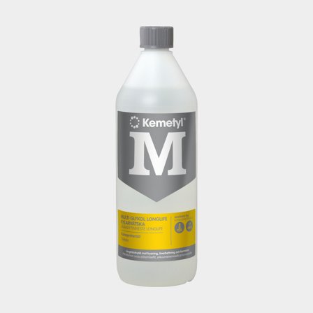 Líquido refrigerante transparente (glicol) Kemetyl M-Glykol Long-Life, para sistemas de refrigeración cerrados, etilenglicol, concentrado, 1 litro