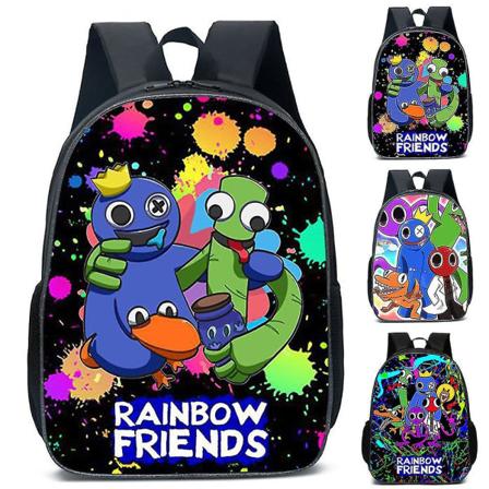 Rainbow Friends -reppu, suuri kapasiteetti, reppu, koululaukut lapsille, pojalle, tytölle B