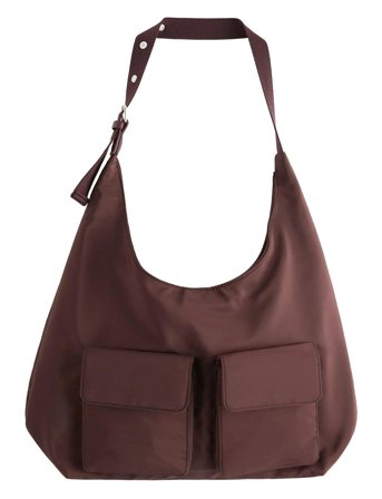 Lindex Bag V Shape W Pockets - Brown - ONE SIZE