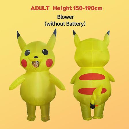 Halloween Gul Dockdocka Söt Uppblåsbar Dräkt Barn Vuxen Nät Med Samma Cartoon Cosplay Prestanda Evenemangsprogram Rekvisita (FMY) Red Stripes Adult