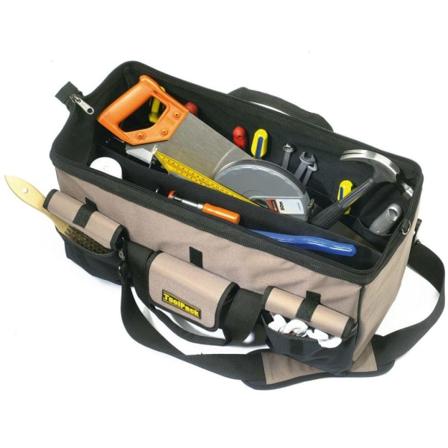 Toolpack Verktygsväska Long Neck Svart/beige 58x26x26 Cm 360.020 Beige