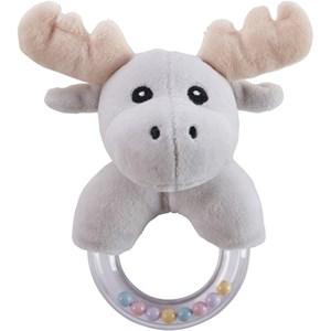 Kids Concept Moose Edvin Rattle One Size - First toys and baby toys - One size - Grey - Mädchen - Rattle