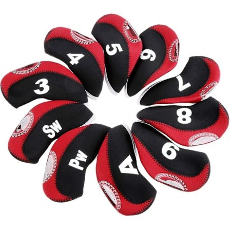 10-pakningssett med golfkøllehodedeksel med nummermerke 3-9/a/p/s passer de fleste jernkøller