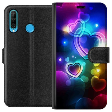 Kompatibel Tegnebogsetui til Huawei Huawei P30 lite NeonKærlighed