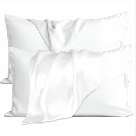 Silke Pudebetræk til Hår og Hud 51*76cm 19 Momme Hvid