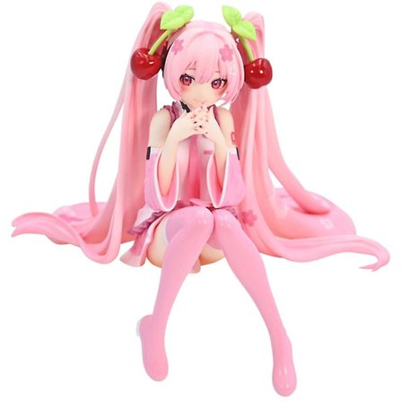 Ny Hatsune Miku Anime Figur Pink Kjole Pvc Model Action Legetøj Kirsebær Pink Kirsebærblomst Dekoration Samle Gaver