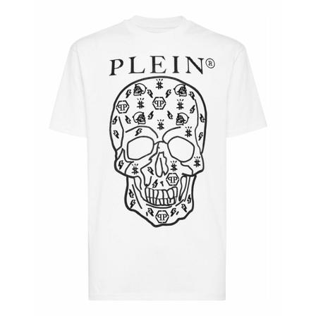 Philipp Plein T-Shirt Round Neck SS Hvid, Herre T-shirts