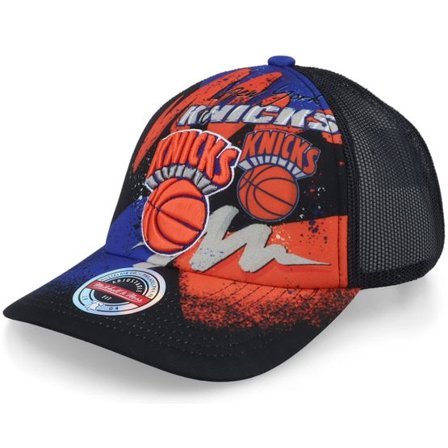 Mitchell & Ness - NBA Svart trucker Keps - New York Knicks Hyper Black Trucker @ Hatstore