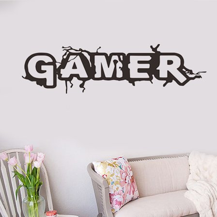 1 st avtagbar väggdekal Gamer väggdekal rumsdekoration konst