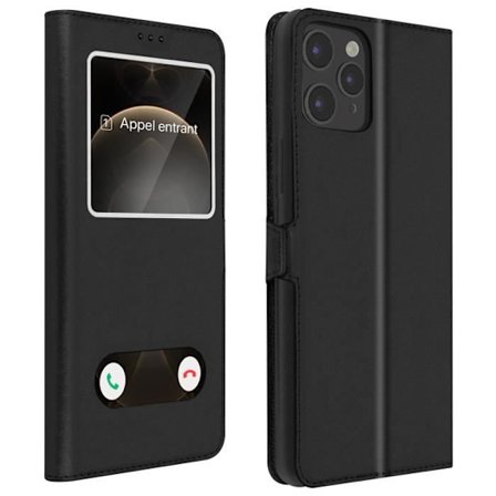 Hus - Apple - iPhone 12 / 12 Pro - Heldeksels - Dobbelt vindue - Video støtte sort