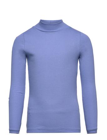 Nkfnakal Ls Rollneck Top Langærmet T-shirt Blå Name It